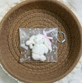 White Bunny Squishy Bag Charm
