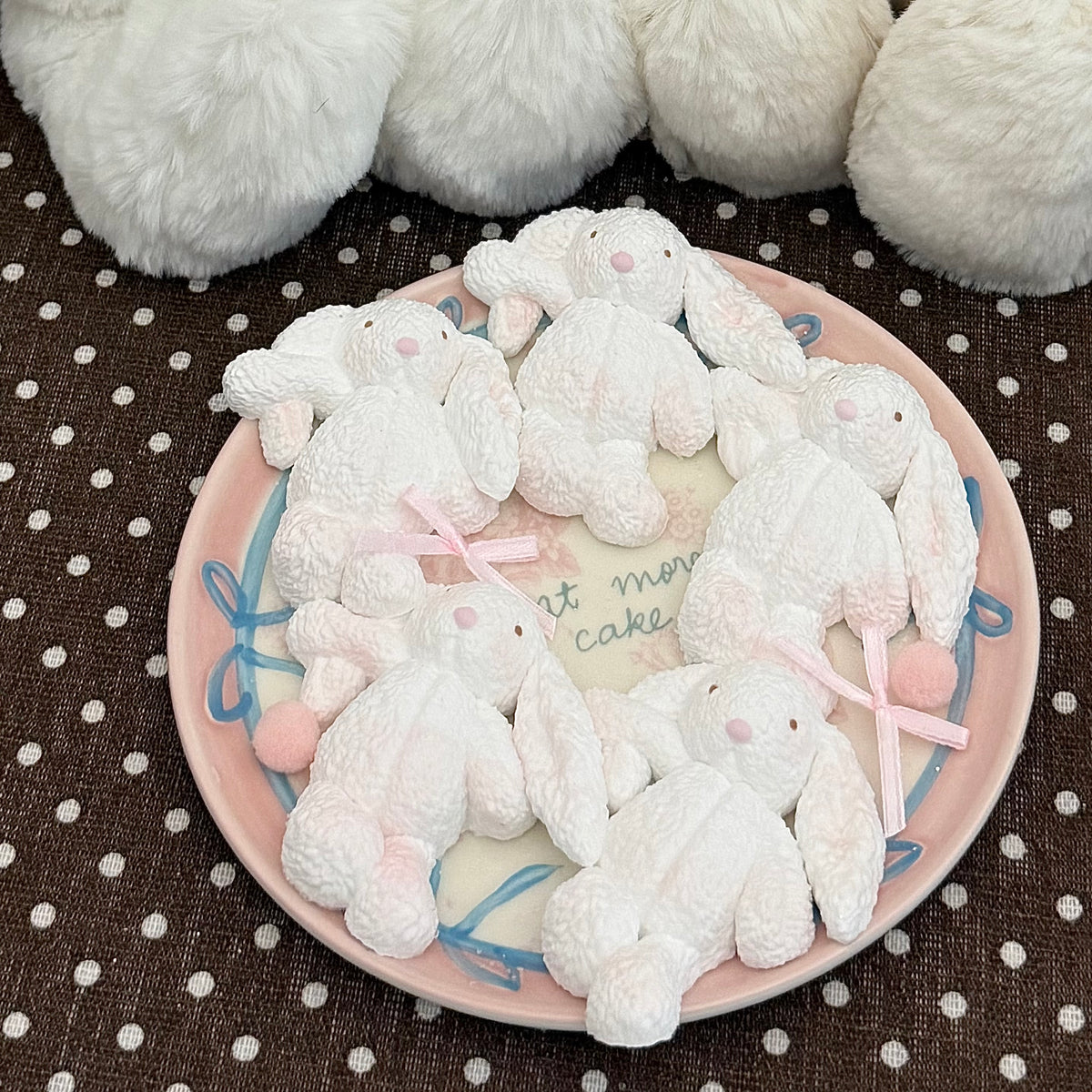 White Bunny Squishy Bag Charm