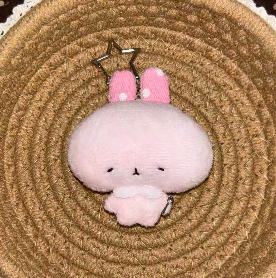 Strawberry Bunny Plushie (Short Ears)
