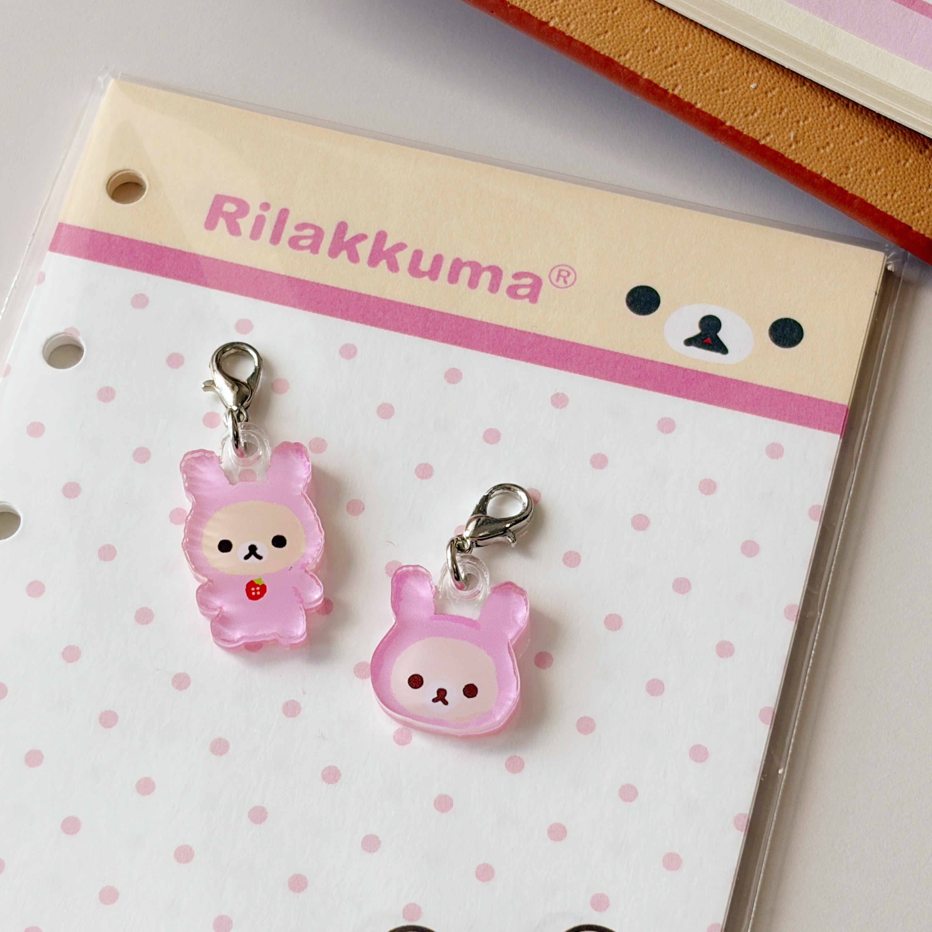 Strawberry Bunny Bear Mini Charm