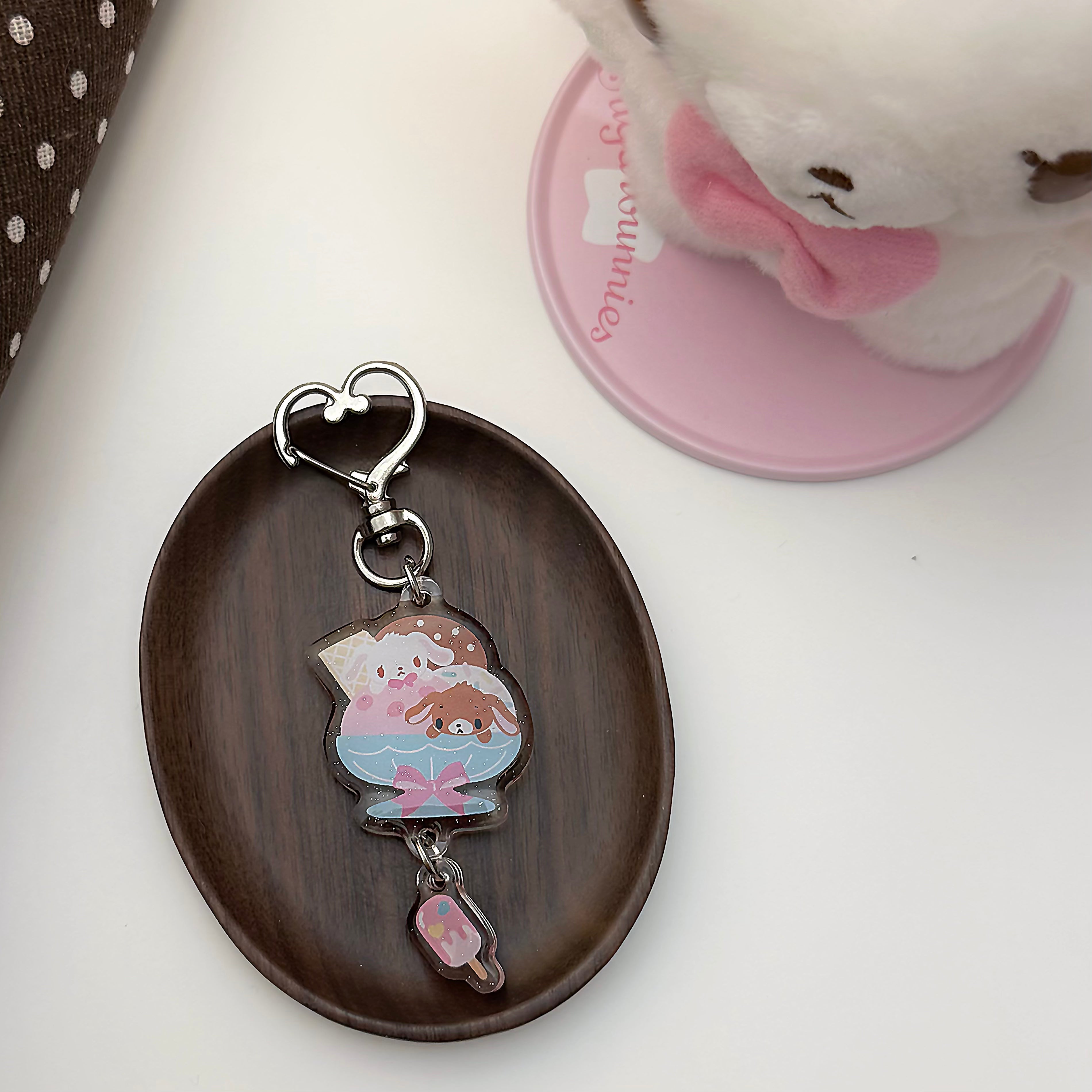 Sundae Bunnies Keychain