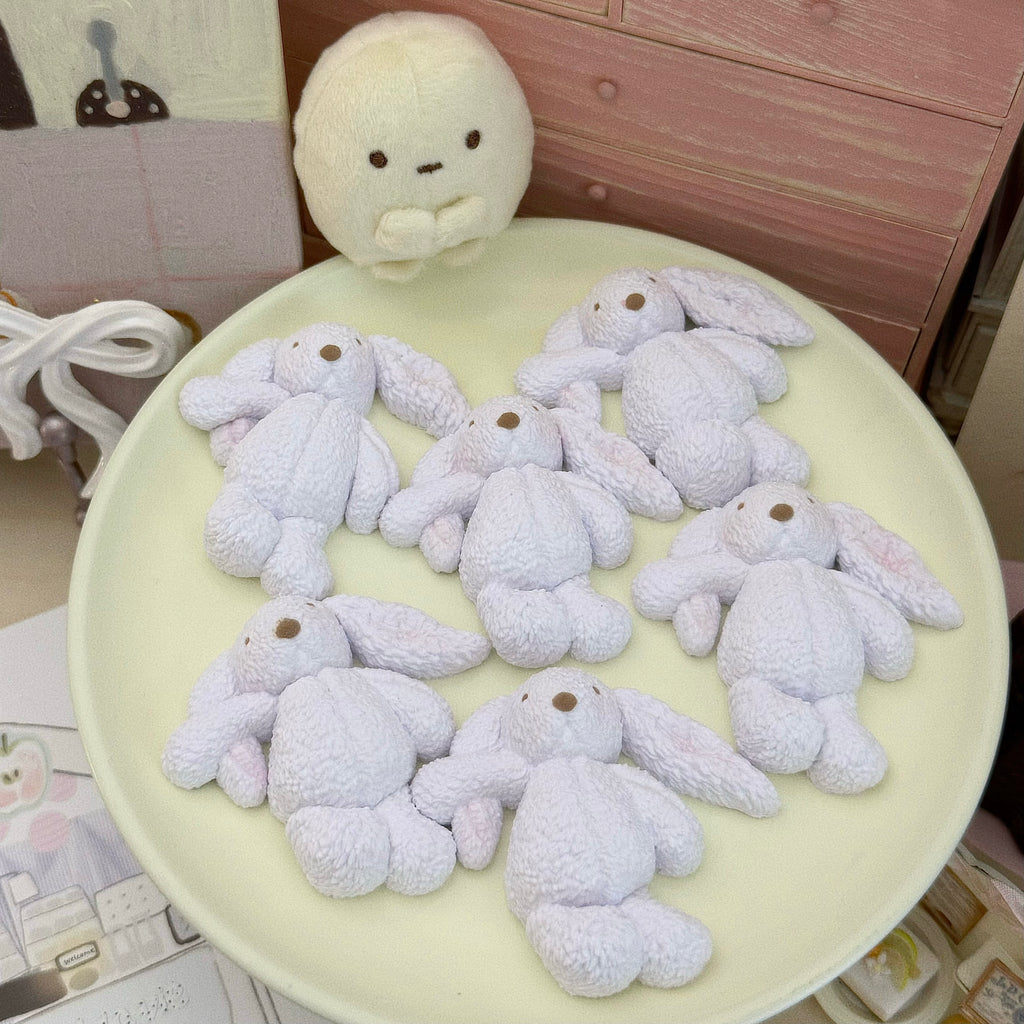 Purple Bunny Squishy Bag Charm