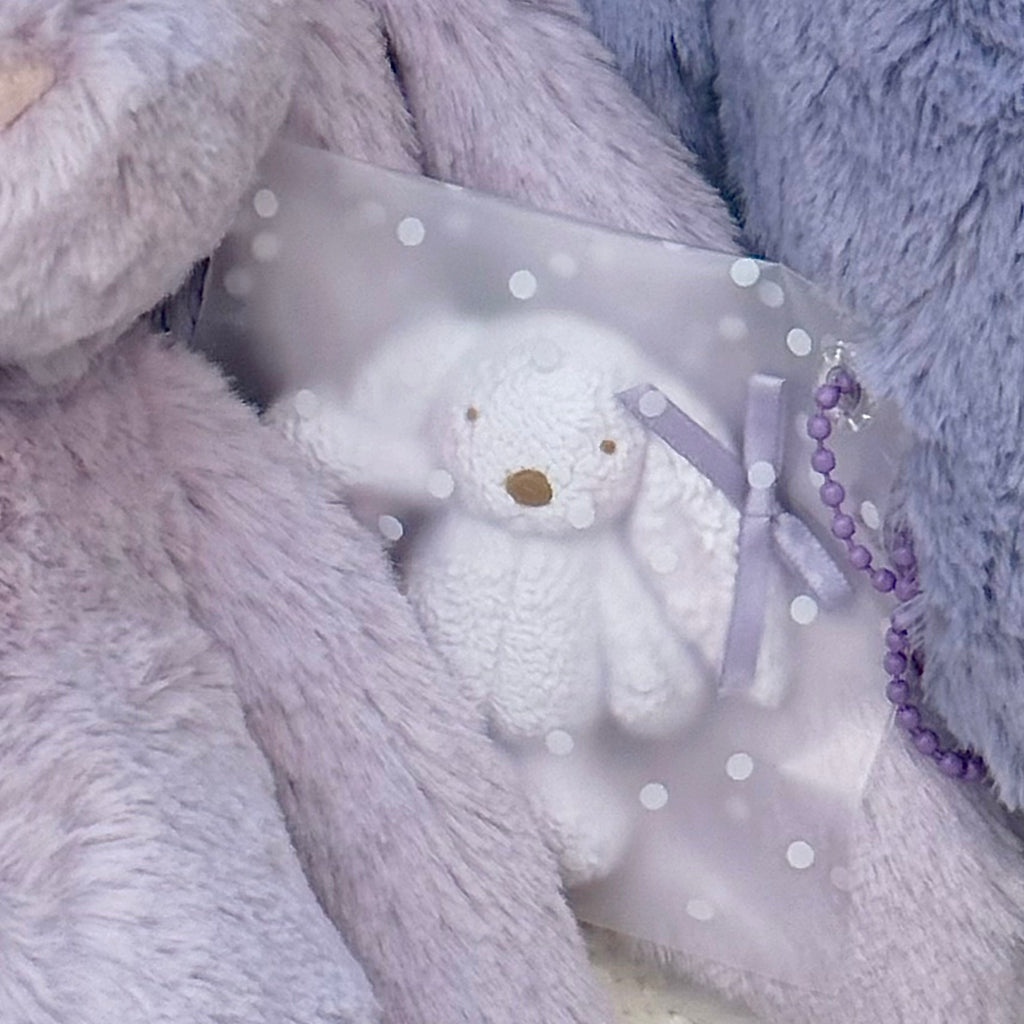 Purple Bunny Squishy Bag Charm