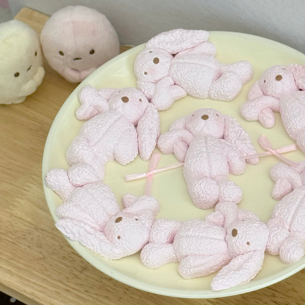 Pink Bunny Squishy Bag Charm