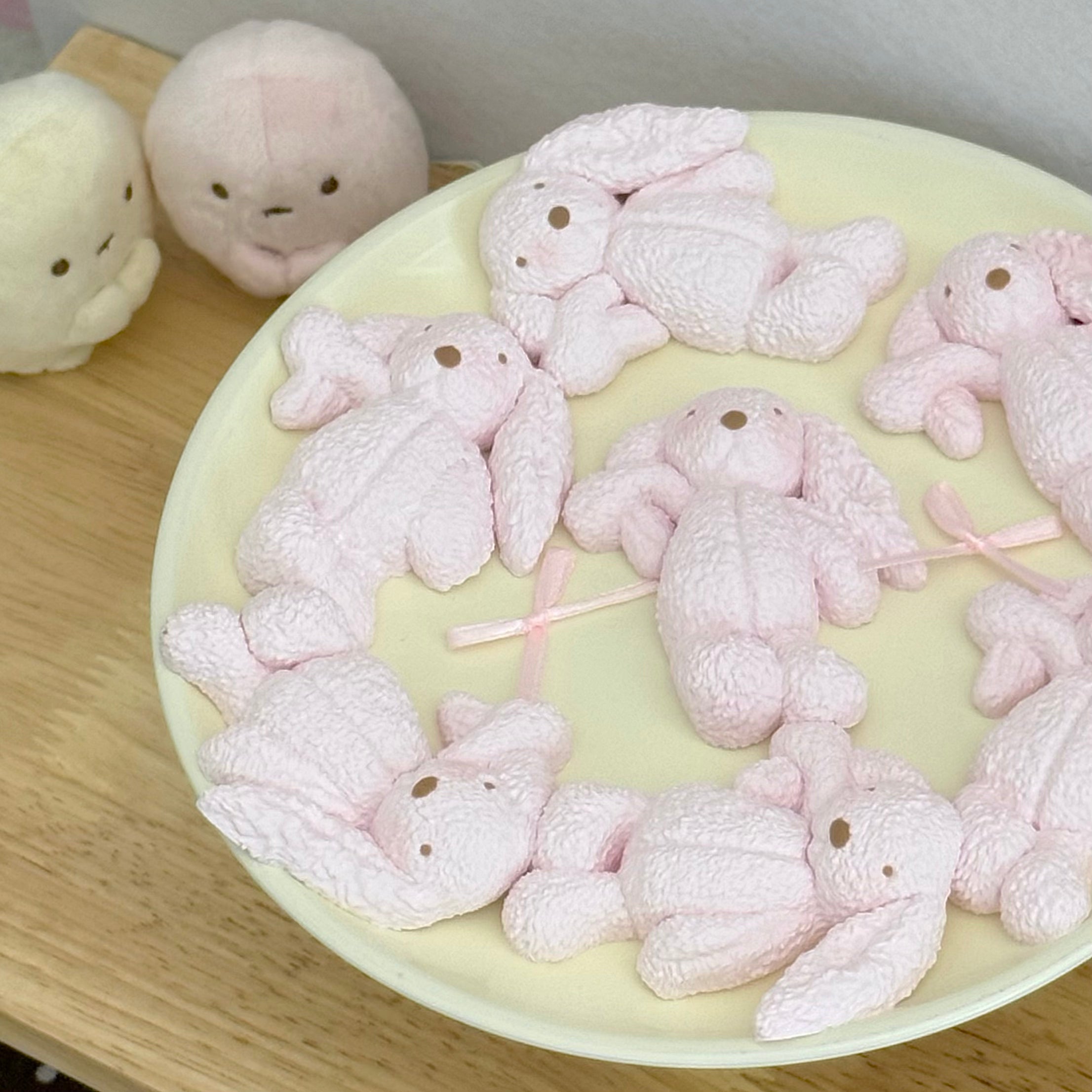 Pink Bunny Squishy Bag Charm
