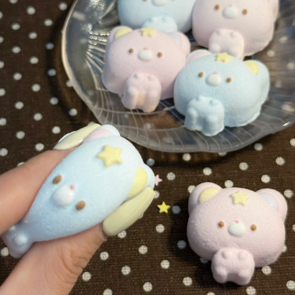 Starry Blue Bear Squishy Bag Charm
