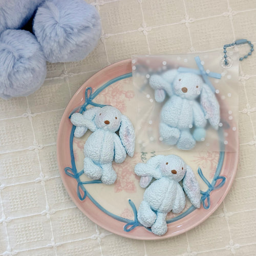 Blue Bunny Squishy Bag Charm