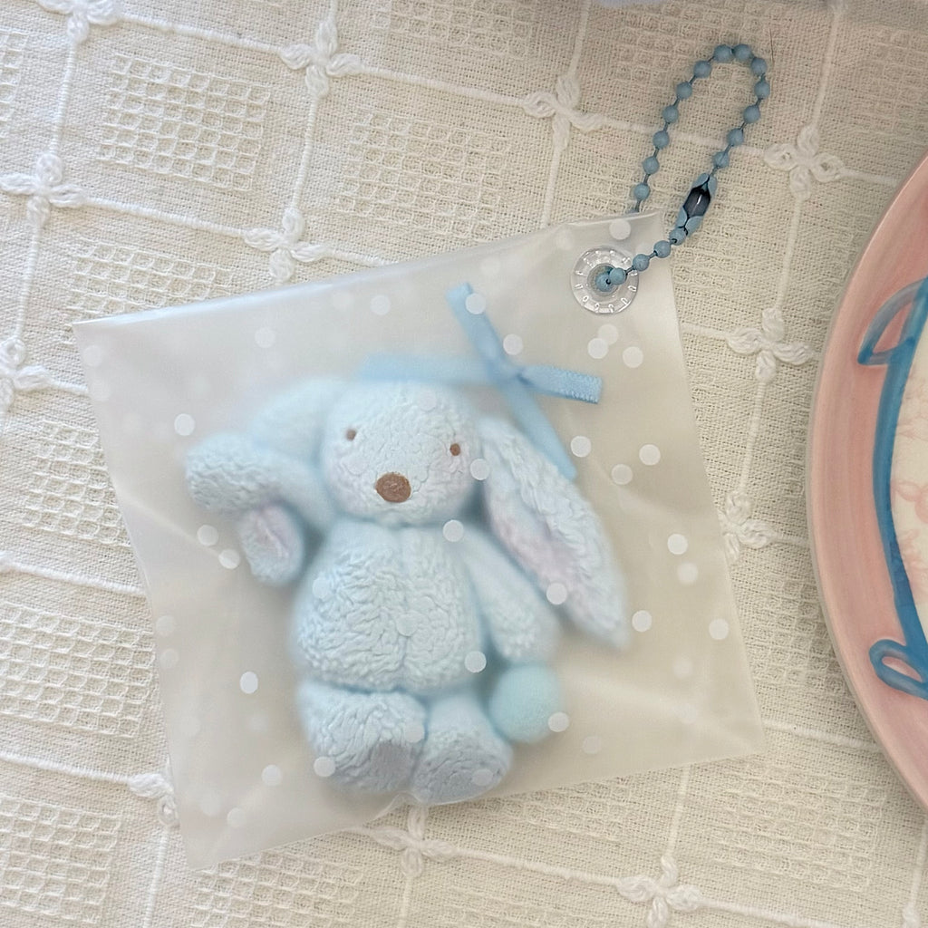 Blue Bunny Squishy Bag Charm