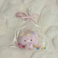 Starry Pink Bear Squishy Bag Charm
