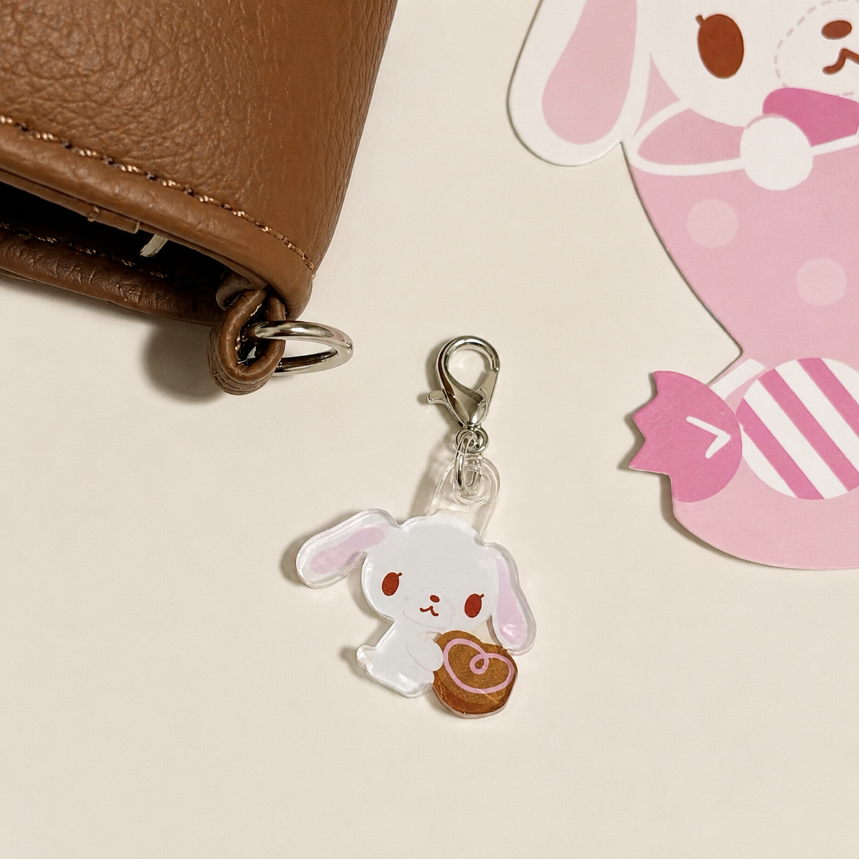 White Choco Bunny Mini Charm