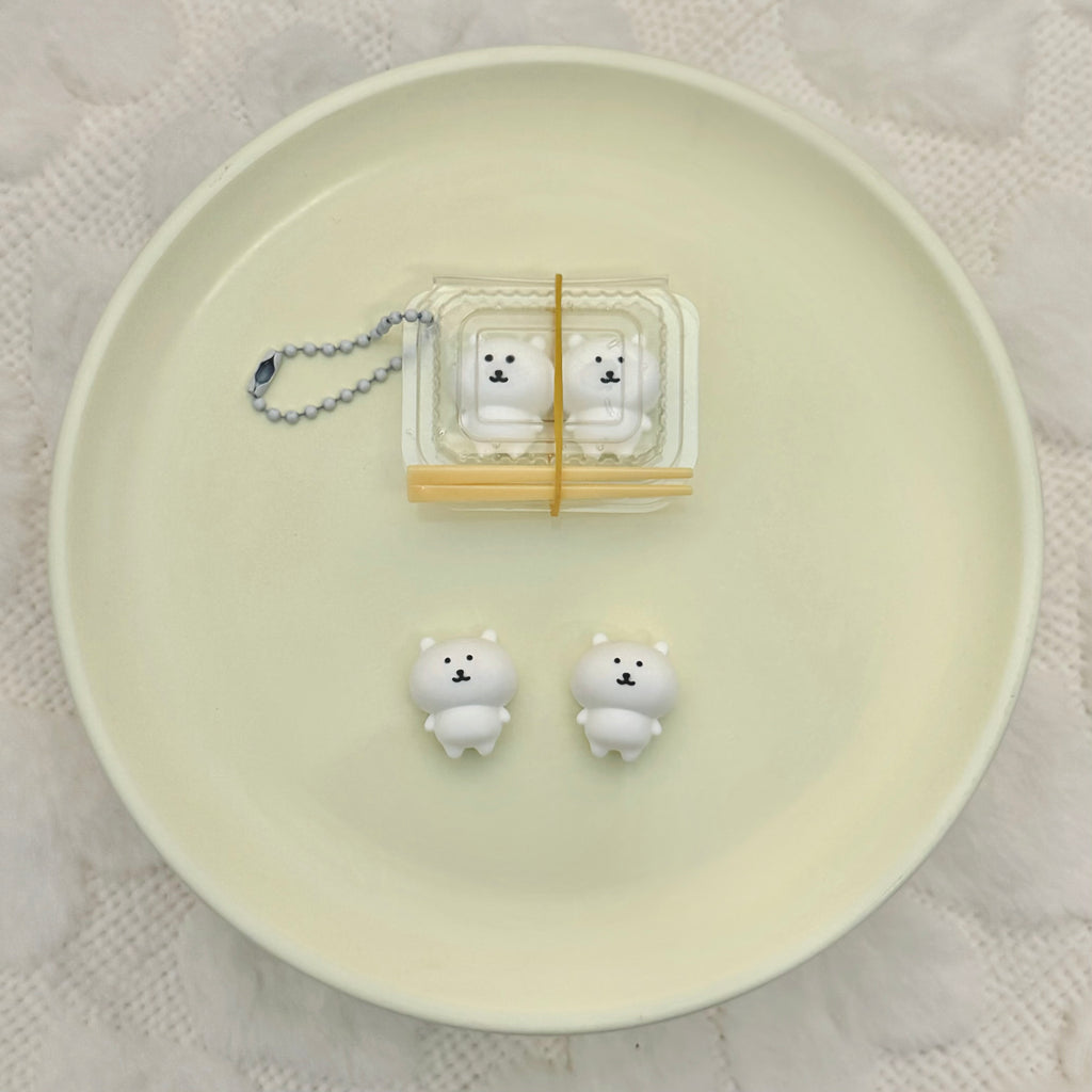 Mini White Bear Buddies Bento