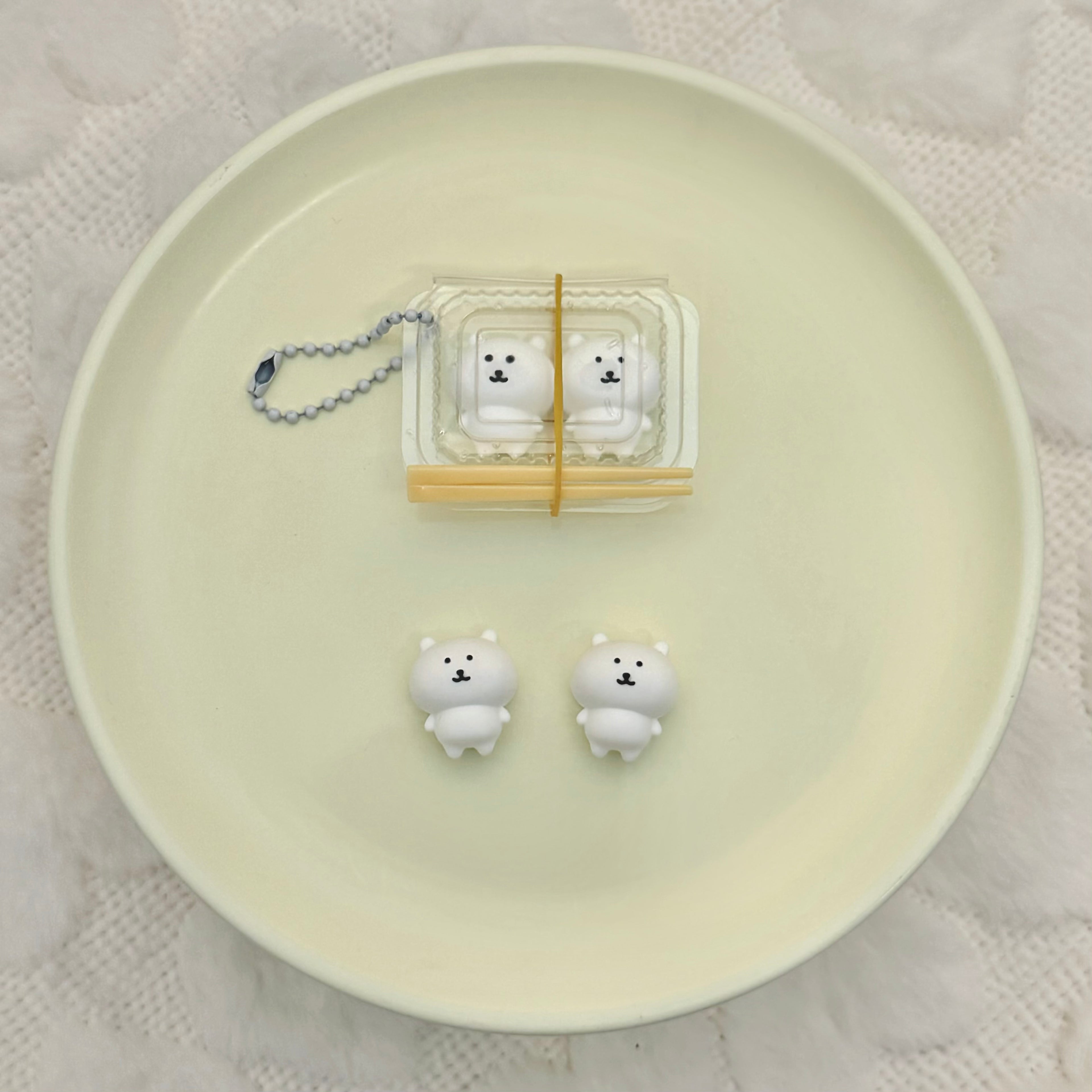 Mini White Bear Buddies Bento