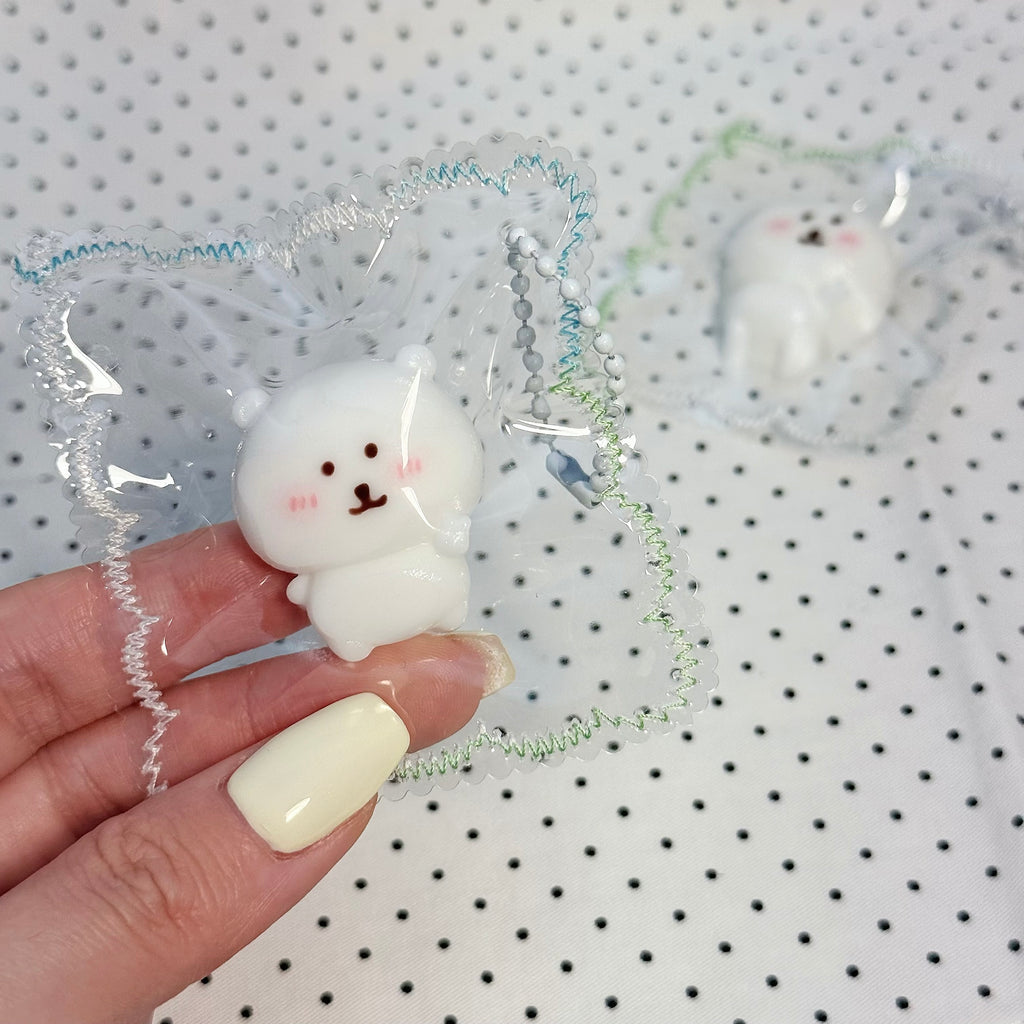 Peace Bear Squishy Bag Charm