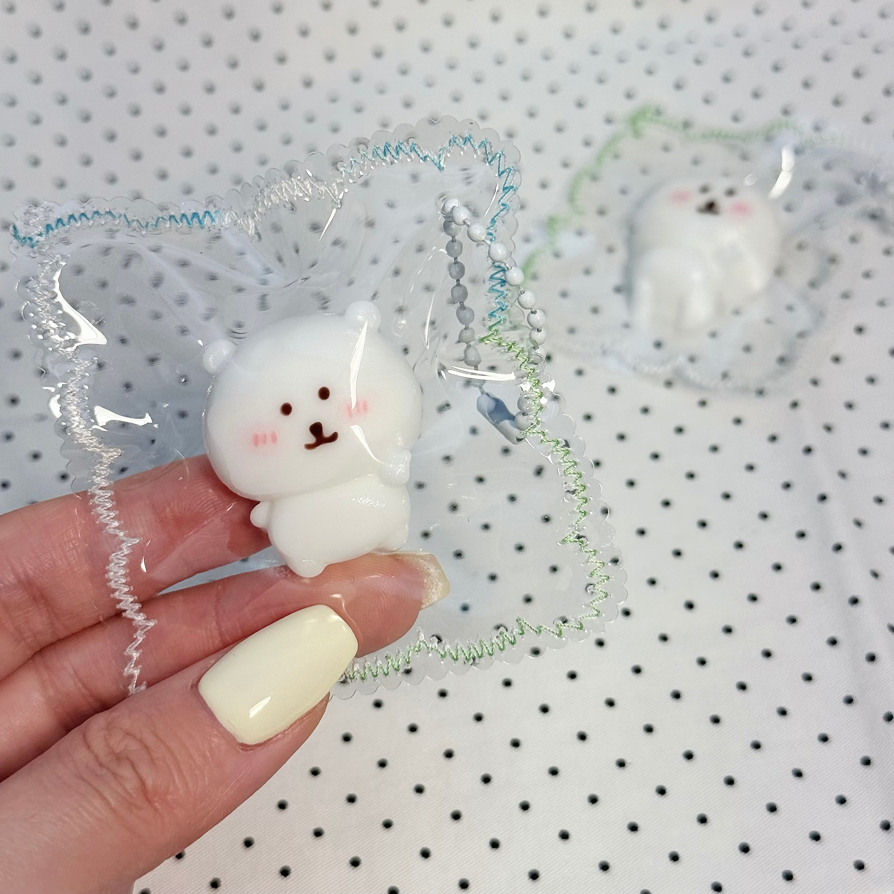 Peace Bear Squishy Bag Charm