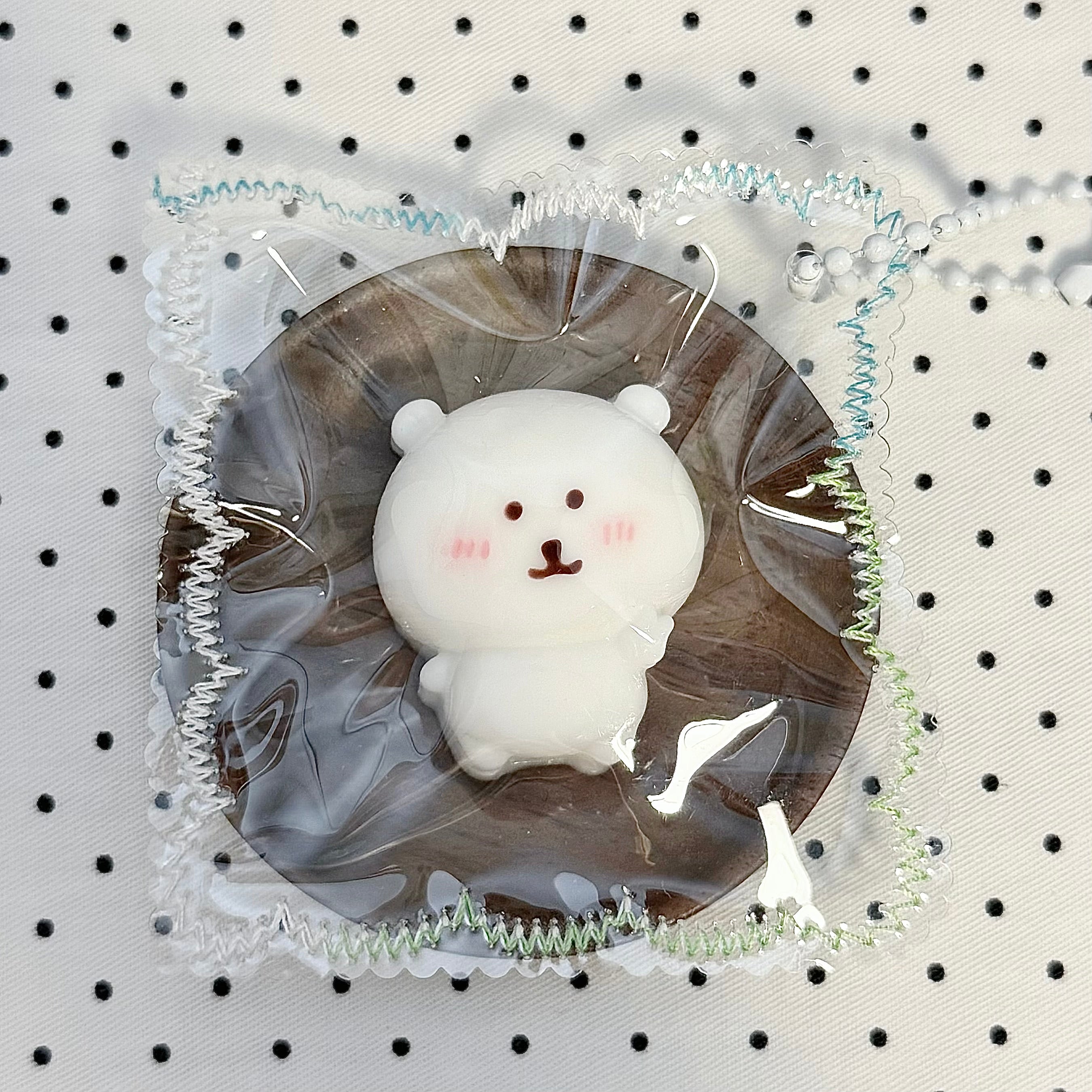 Peace Bear Squishy Bag Charm