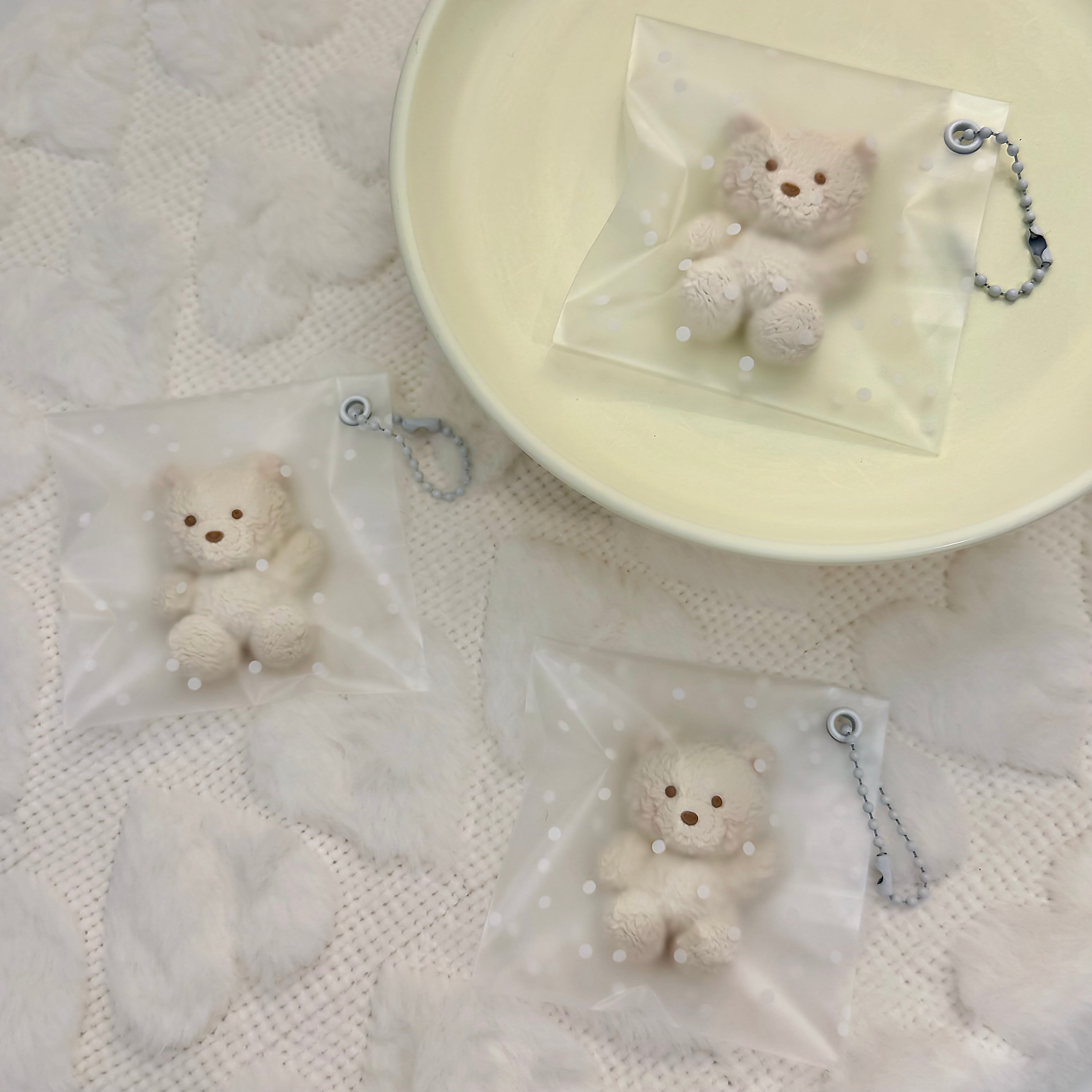 Teddy Bear Squishy Bag Charm