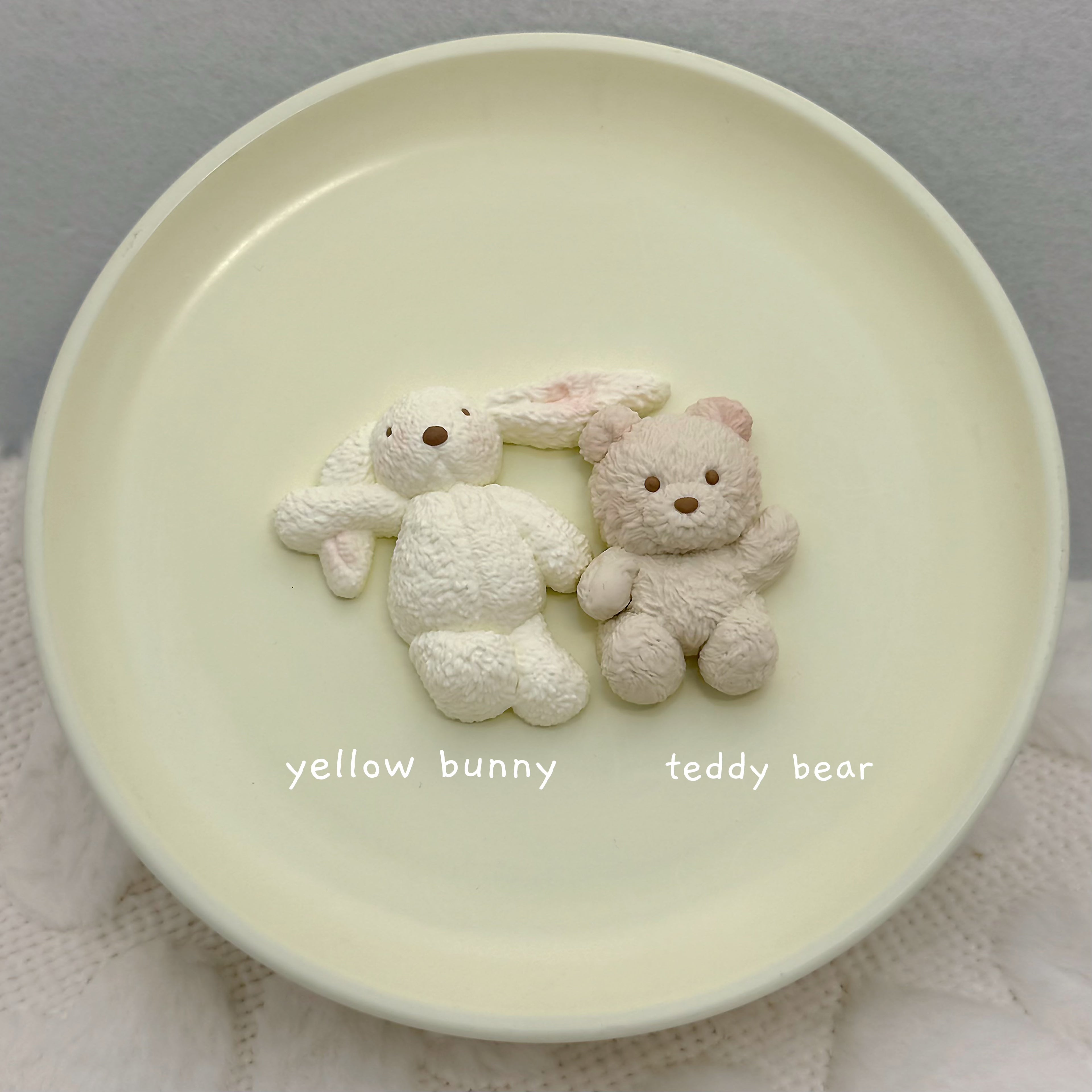 Yellow Bunny Squishy Bag Charm
